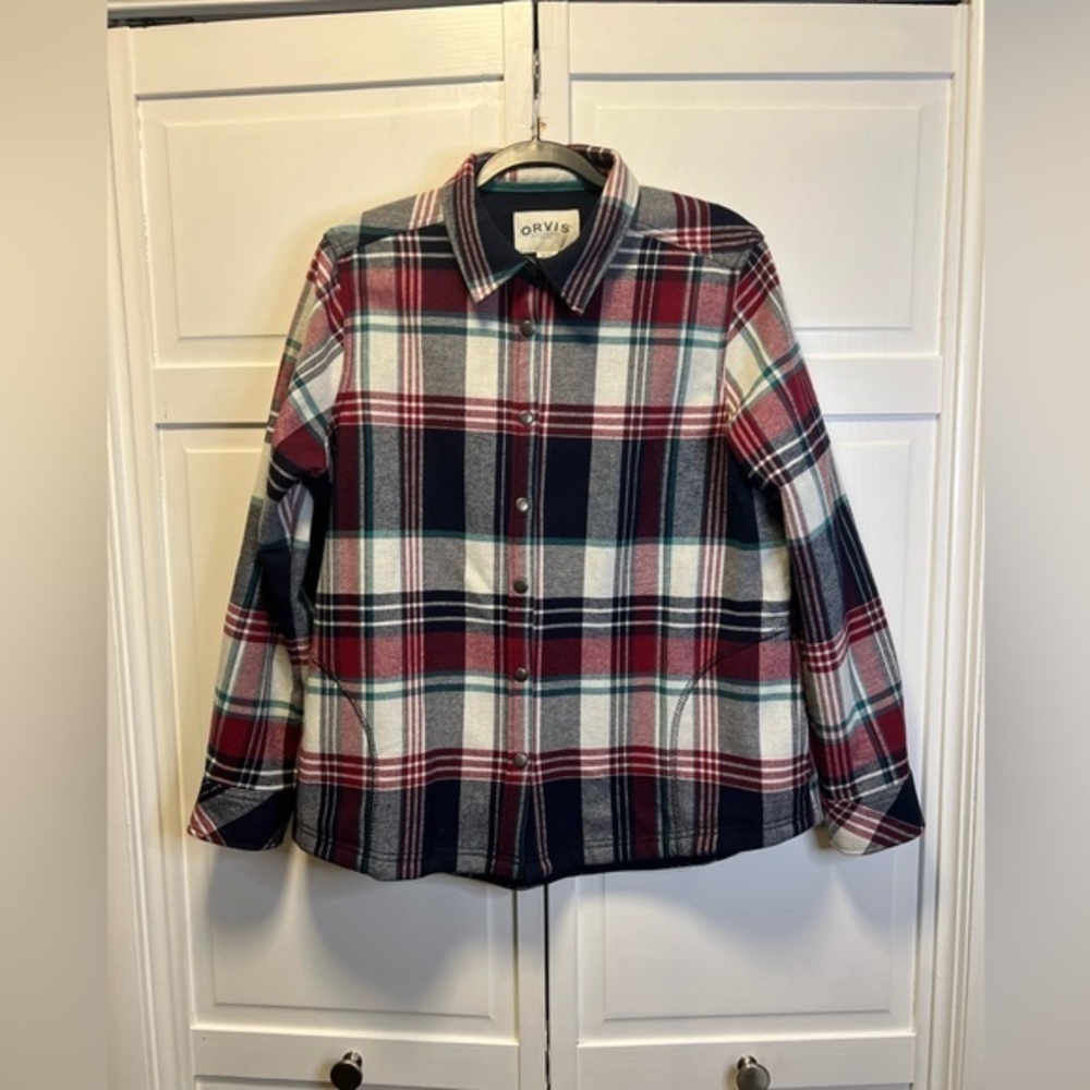 Orvis Women’s Pinnacle Plaid Fleece-Lined Shirt/Jacket/Shacket Size Women’s XL